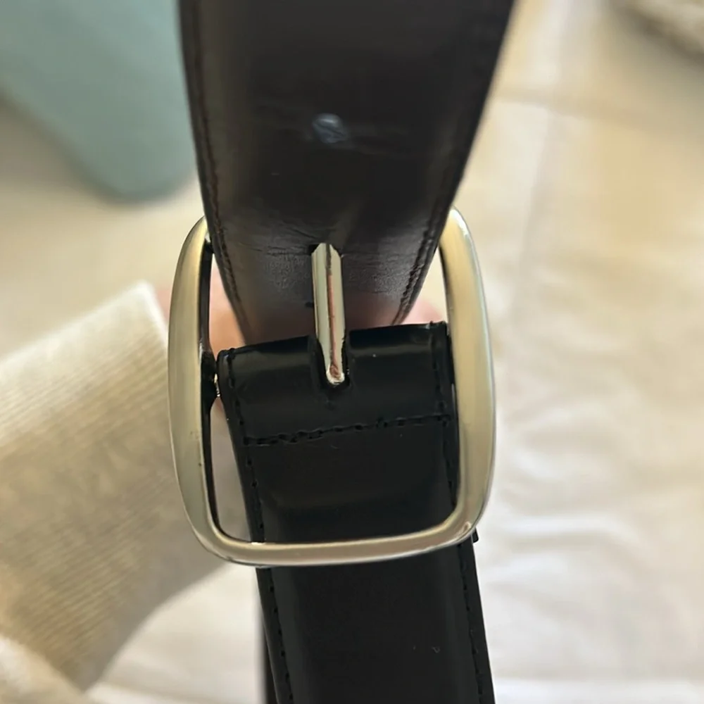 🌿 boys, genuine, leather, black dress belt-22-24”🌿